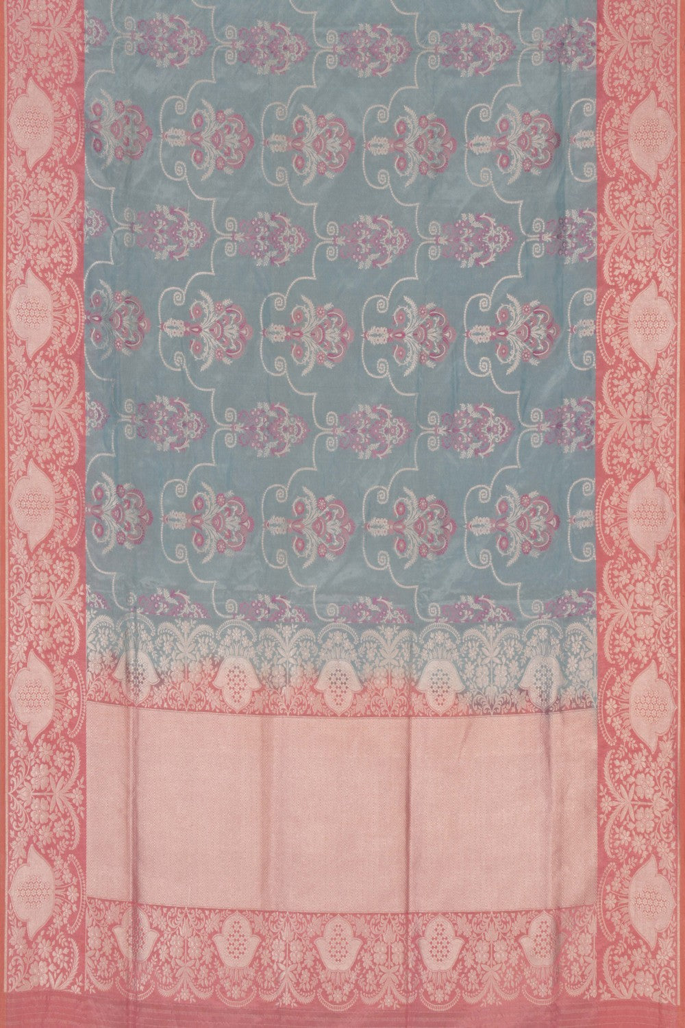 Banarasi Katan Silk Pastel Blue Saree