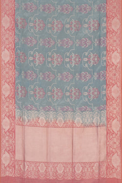 Image of Banarasi Katan Silk Pastel Blue Saree