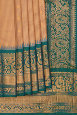 Image of Gadwal Silk Beige Saree