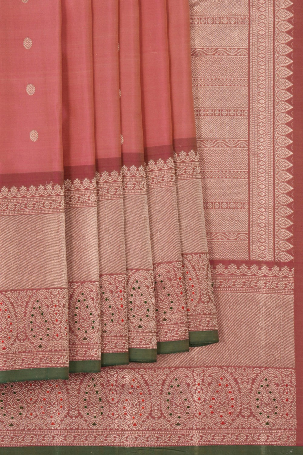 Gadwal Silk Onion Pink Saree