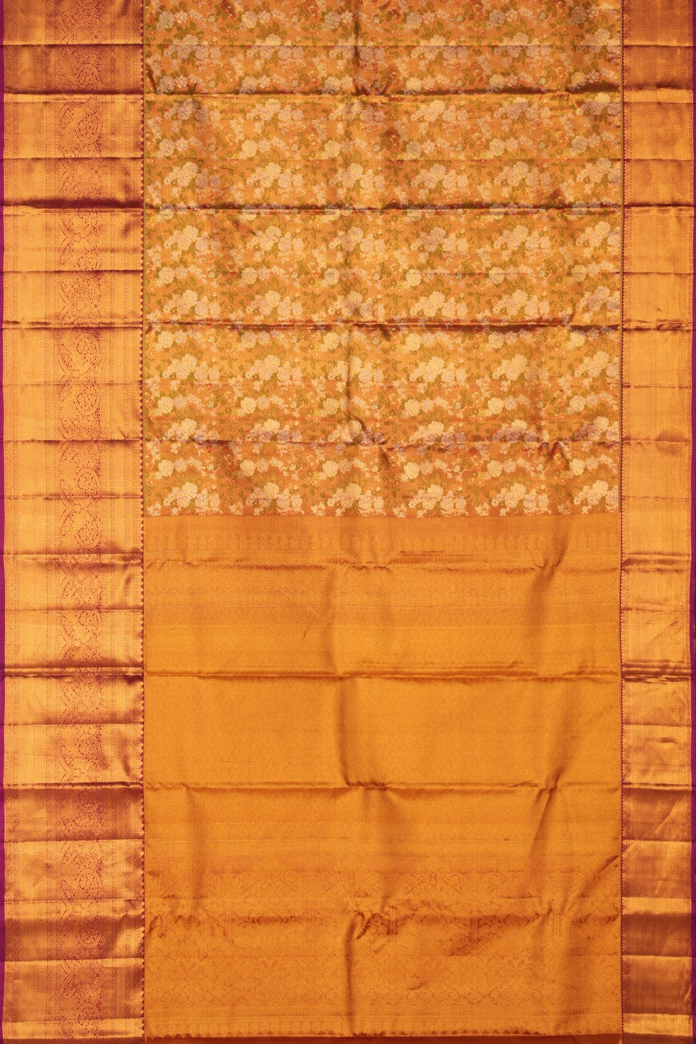 Kanchipattu Gold Tissue Brocade Saree