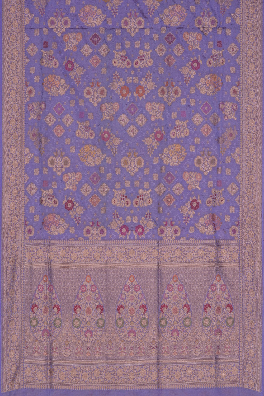 Image of Banarasi Silk Purple Saree