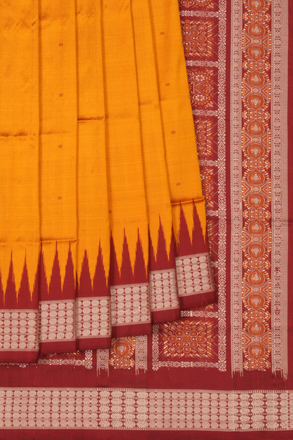 Sambalpuri Silk Mustard Saree