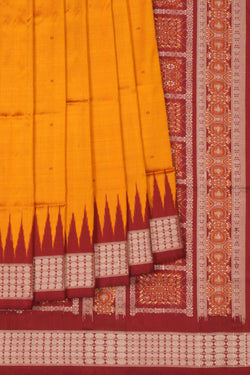 Image of Sambalpuri Silk Mustard Saree