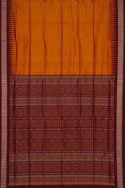 Image of Sambalpuri Silk Mustard Saree