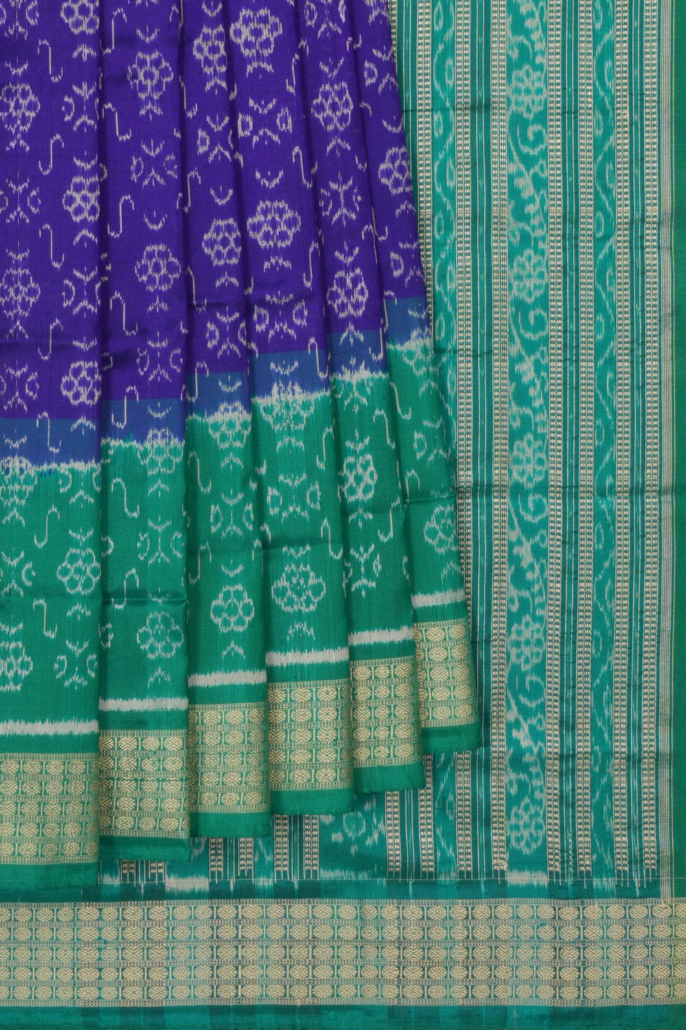 Sambalpuri Silk Indigo Blue Saree