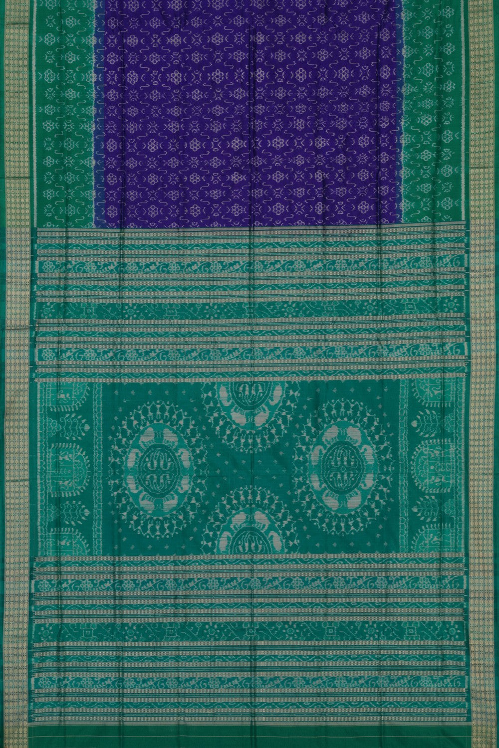 Sambalpuri Silk Indigo Blue Saree