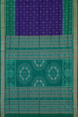 Image of Sambalpuri Silk Indigo Blue Saree