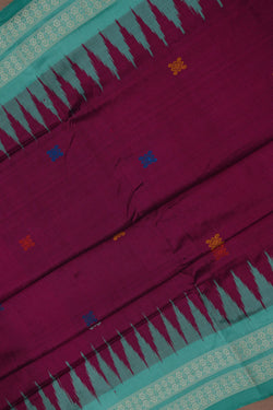 Image of Sambalpuri Silk Plum Purple Saree