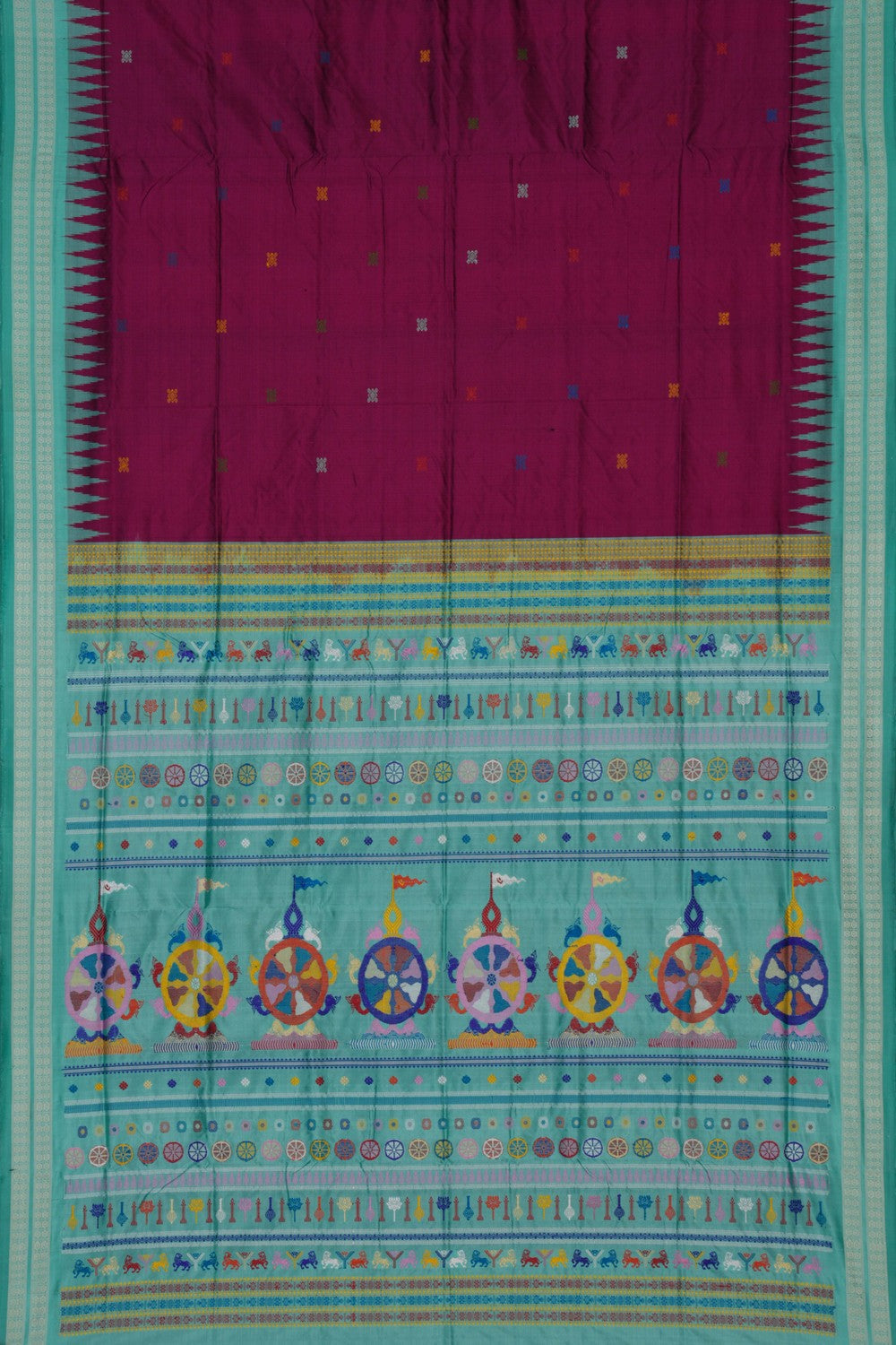 Image of Sambalpuri Silk Plum Purple Saree