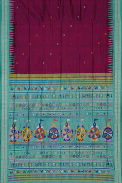 Image of Sambalpuri Silk Plum Purple Saree