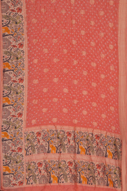 Image of Bandhani Saree With Paithani Border