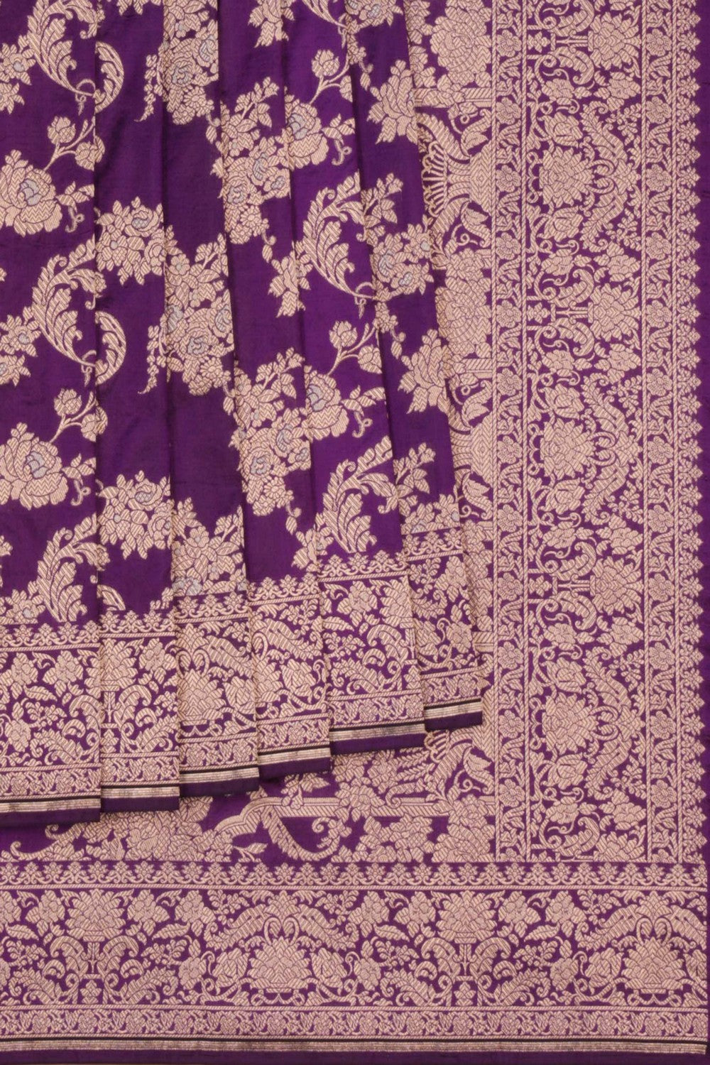 Banarasi Katan Silk Purple Saree