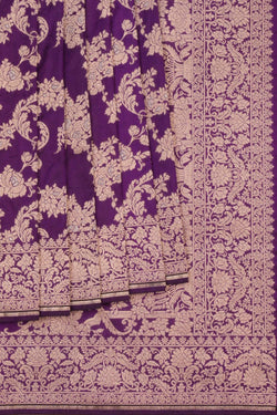 Image of Banarasi Katan Silk Purple Saree