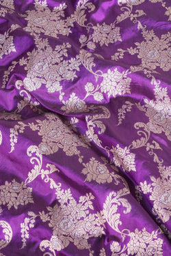 Image of Banarasi Katan Silk Purple Saree