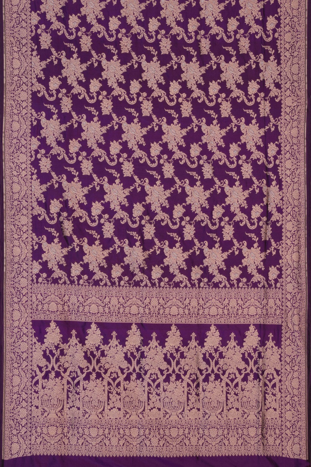 Banarasi Katan Silk Purple Saree