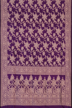 Image of Banarasi Katan Silk Purple Saree