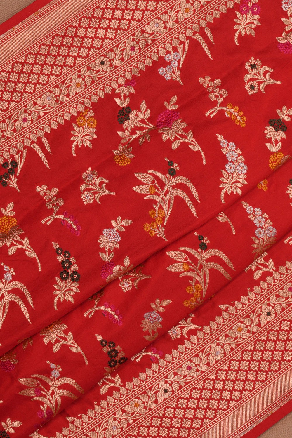 Banarasi Katan Silk Red Saree