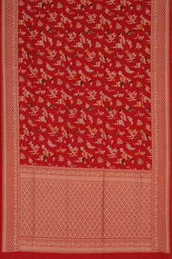 Image of Banarasi Katan Silk Red Saree