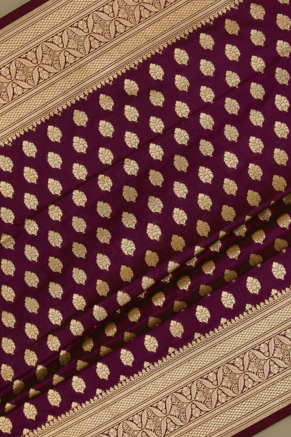 Banarasi Katan Silk Violet Saree