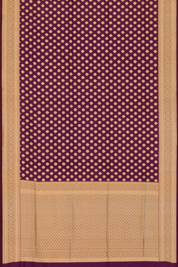 Image of Banarasi Katan Silk Violet Saree