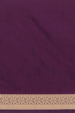 Image of Banarasi Katan Silk Violet Saree