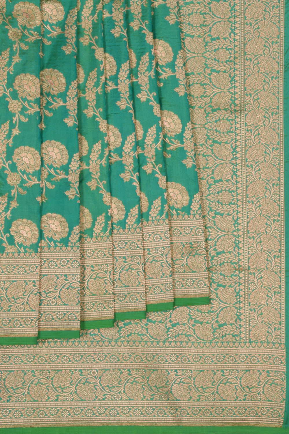 Banarasi Katan Silk Aqua Green Saree