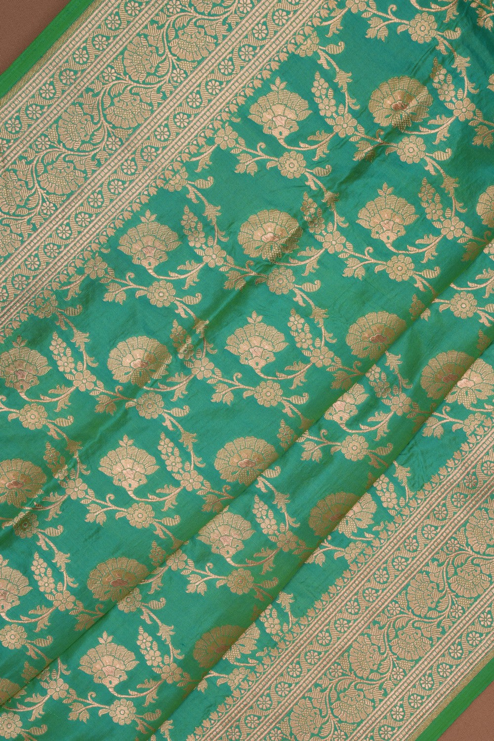 Banarasi Katan Silk Aqua Green Saree