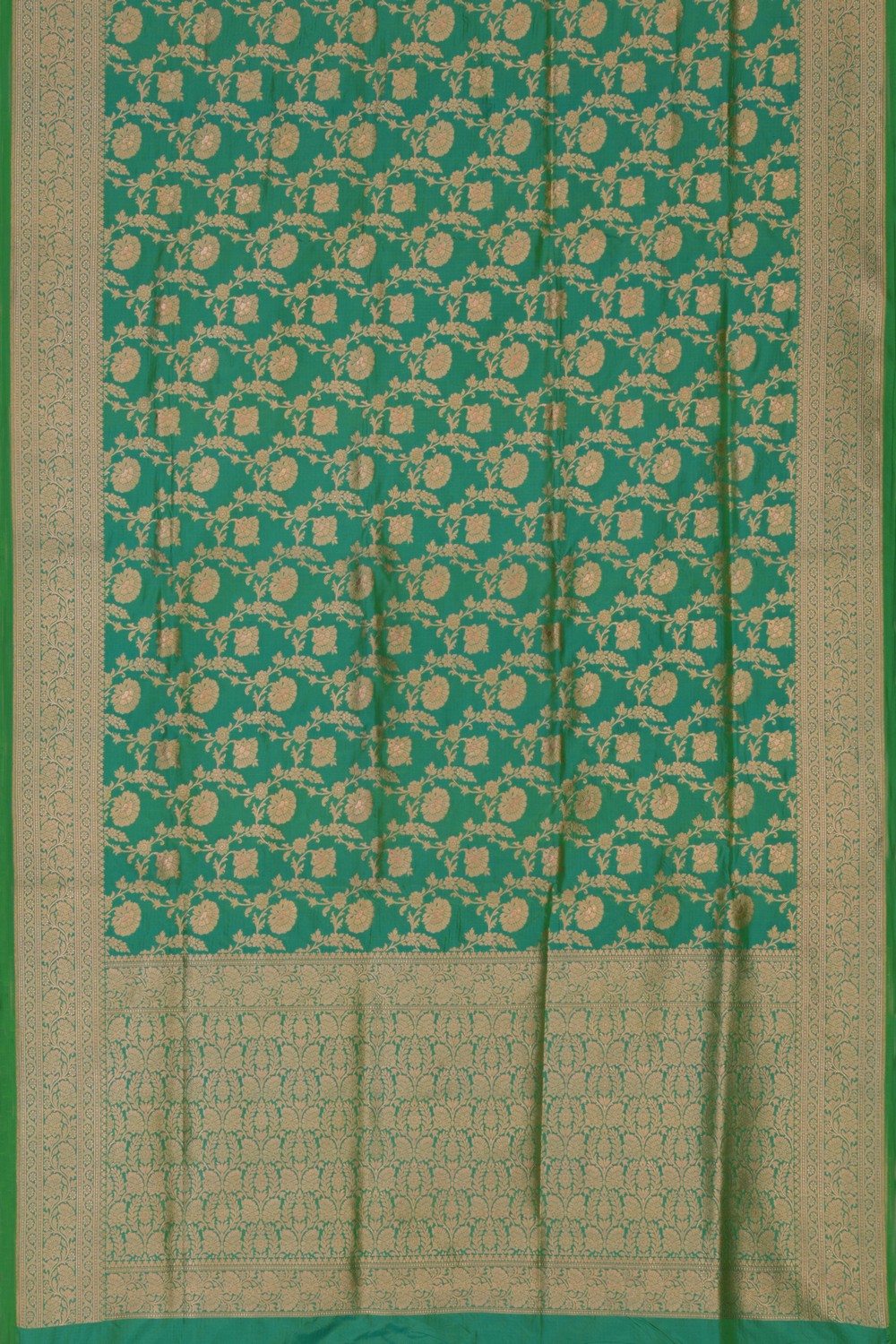 Banarasi Katan Silk Aqua Green Saree