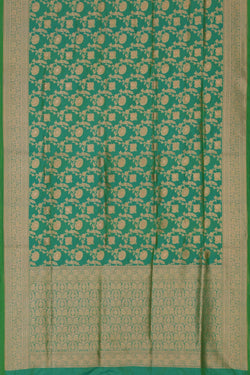 Image of Banarasi Katan Silk Aqua Green Saree