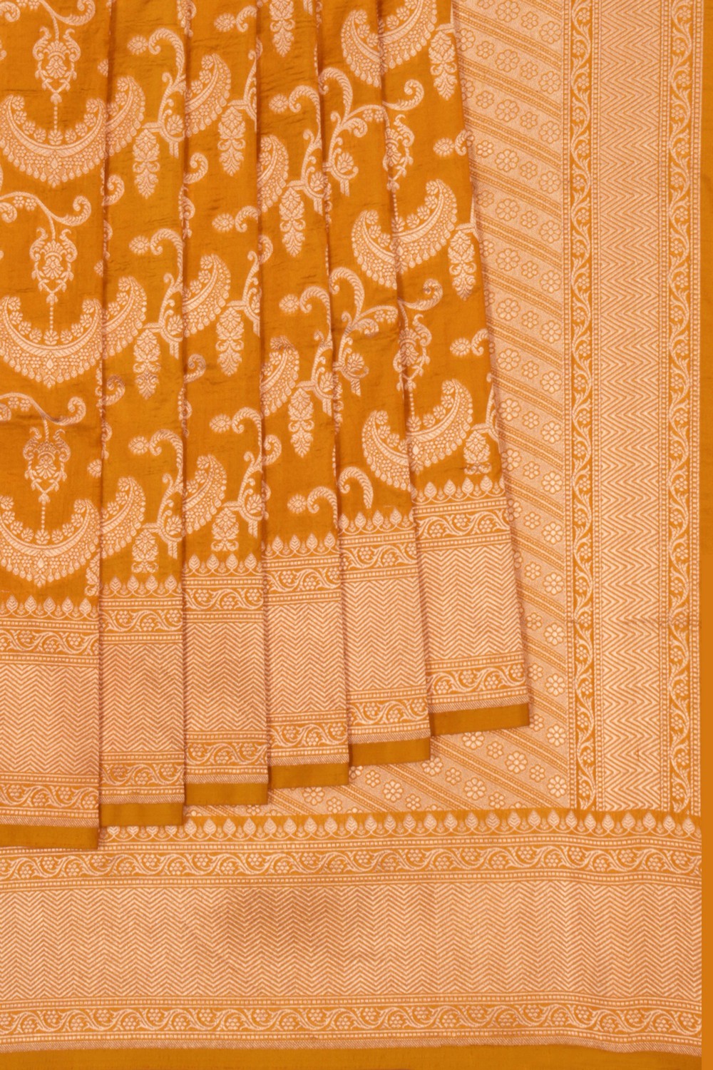 Banarasi Katan Silk Spring Yellow Saree