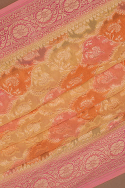 Image of Banarasi Chiffon Yellow Saree