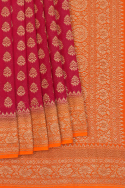 Image of Banarasi Chiffon Pink Saree