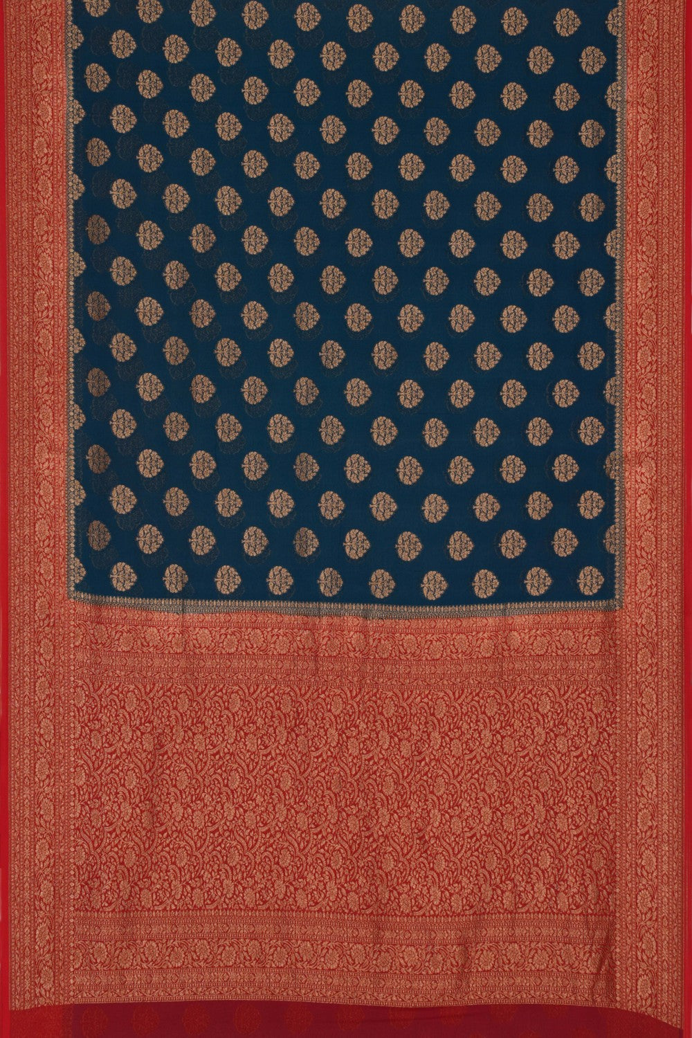 Banarasi Chiffon Blue Saree