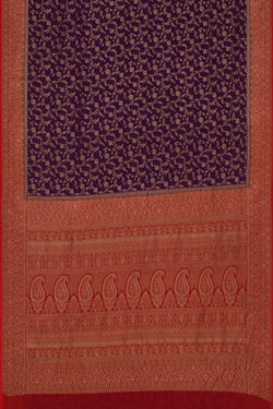 Image of Banarasi Chiffon Purple Saree