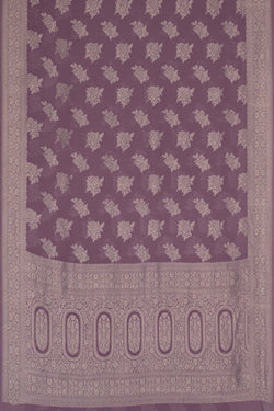 Image of Banarasi Chiffon Purple Saree