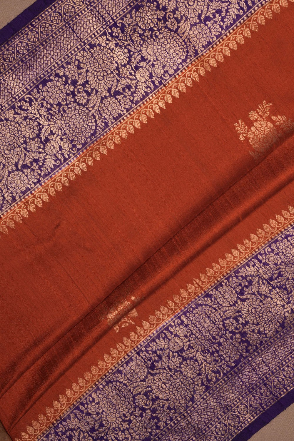 Dupion Silk Orange Saree