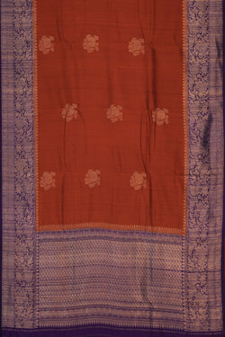 Image of Dupion Silk Orange Saree