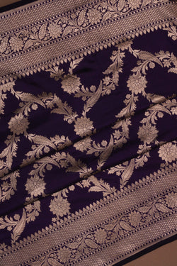 Image of Banarasi Silk Violet Saree