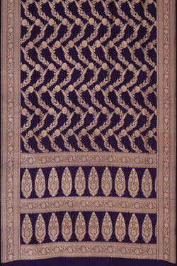 Image of Banarasi Silk Violet Saree