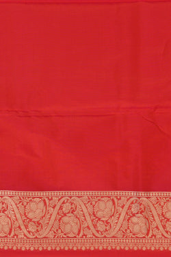 Image of Banarasi Silk Coral Pink Saree