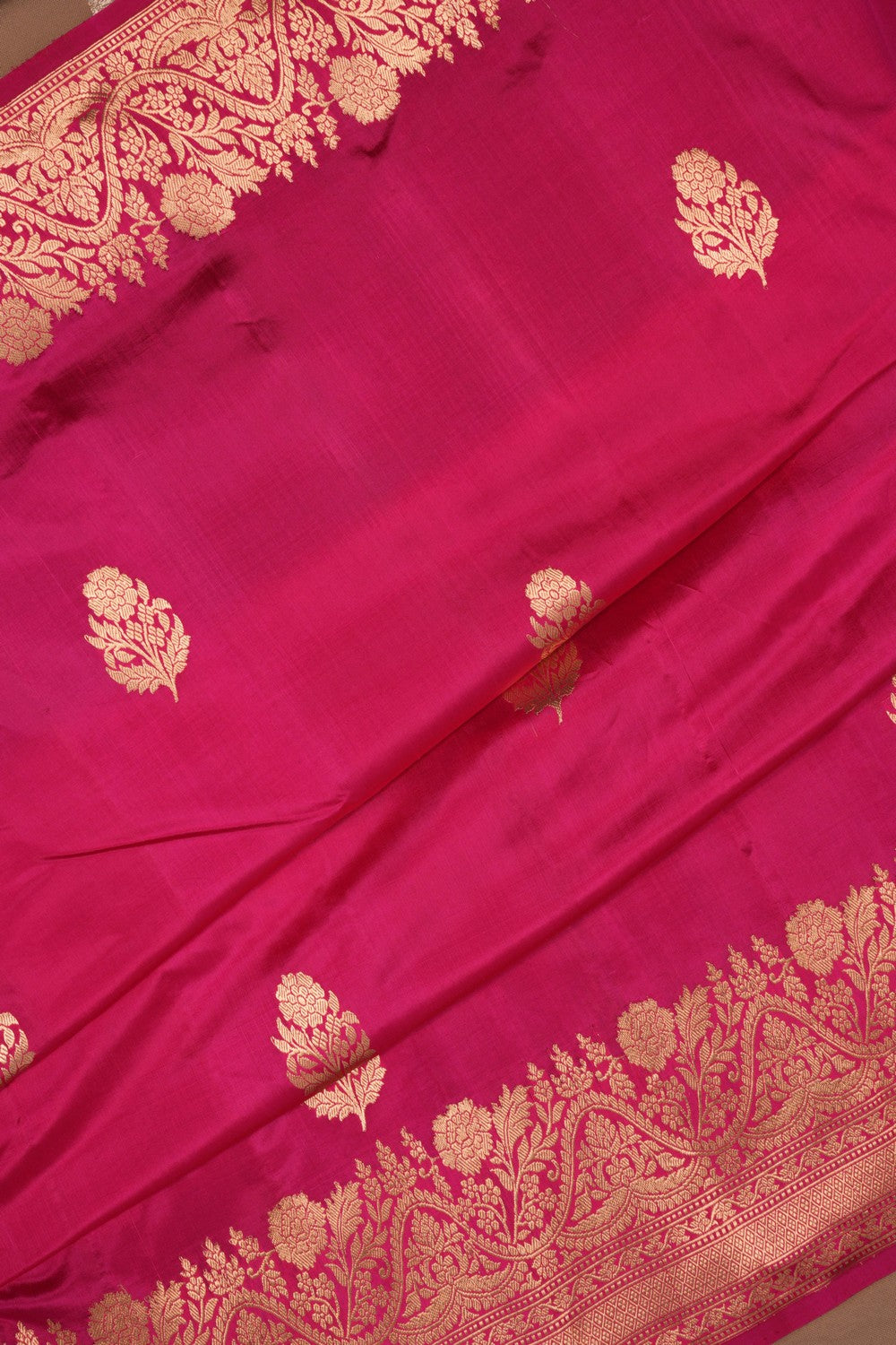 Dupion Silk Pink Saree