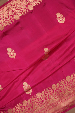 Image of Dupion Silk Pink Saree