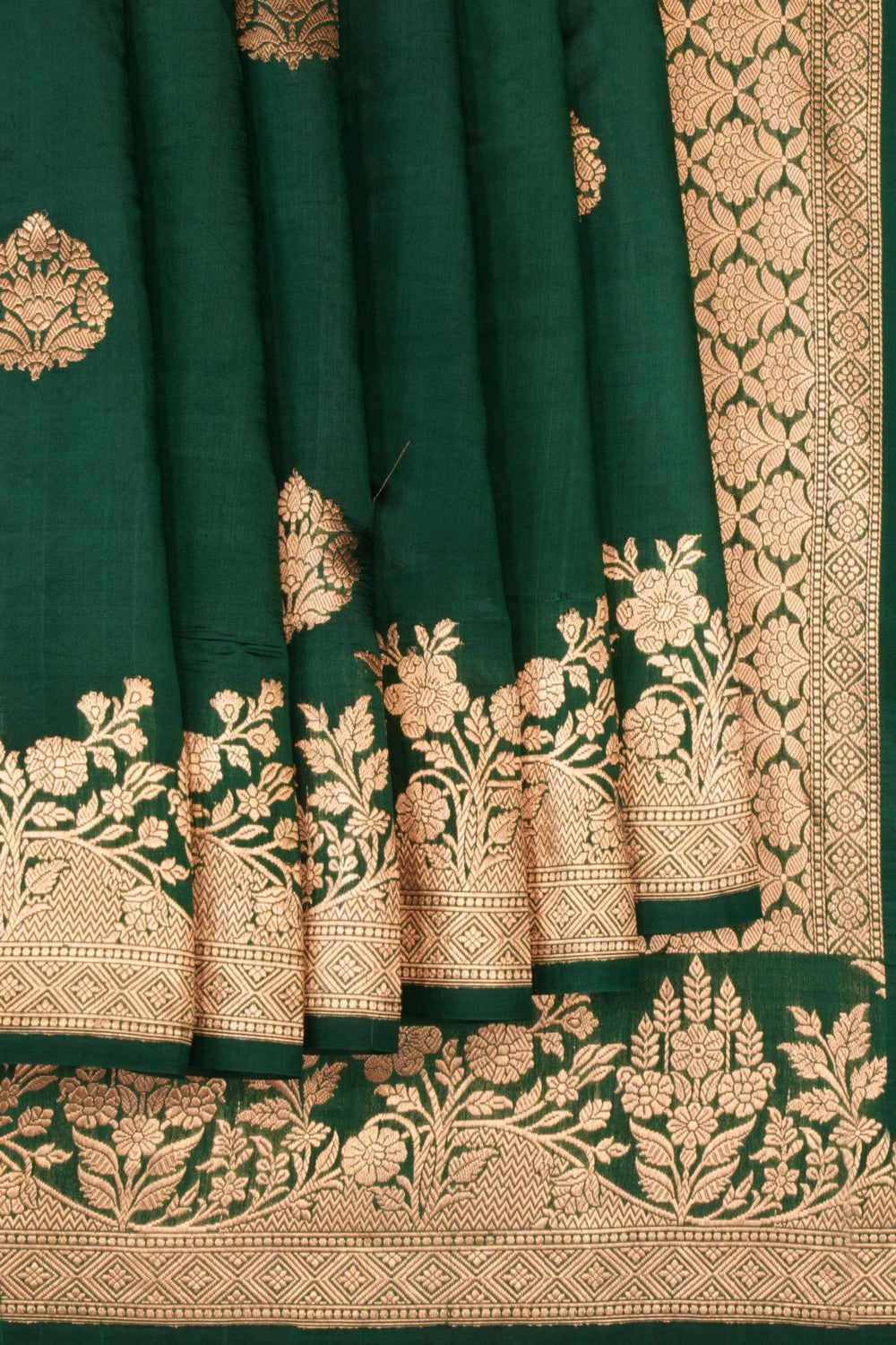 Dupion Silk Green Saree