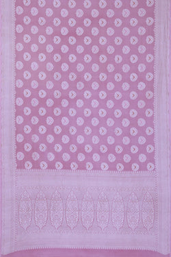 Image of Banarasi Crepe Silk Mauve Pink Saree