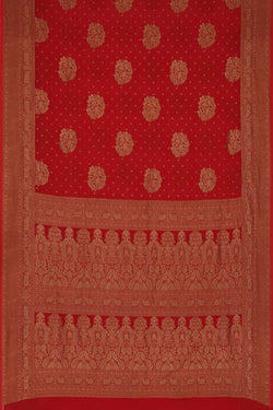 Image of Banarasi Georgette Red Saree