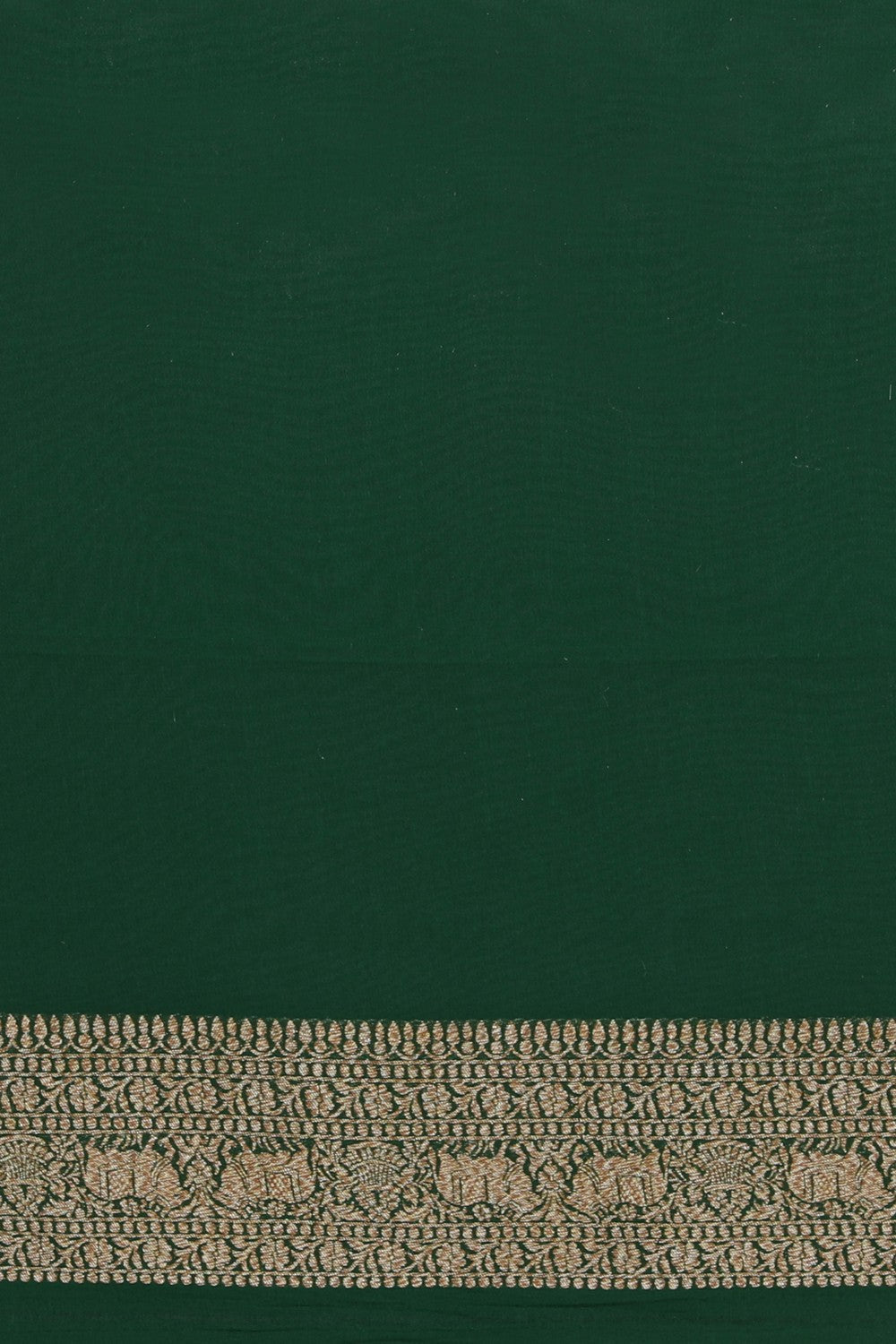 Banarasi Georgette Fenugreek Green Saree