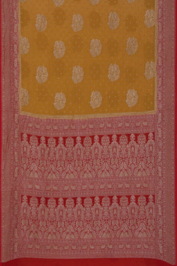 Image of Banarasi Georgette Mustard Saree