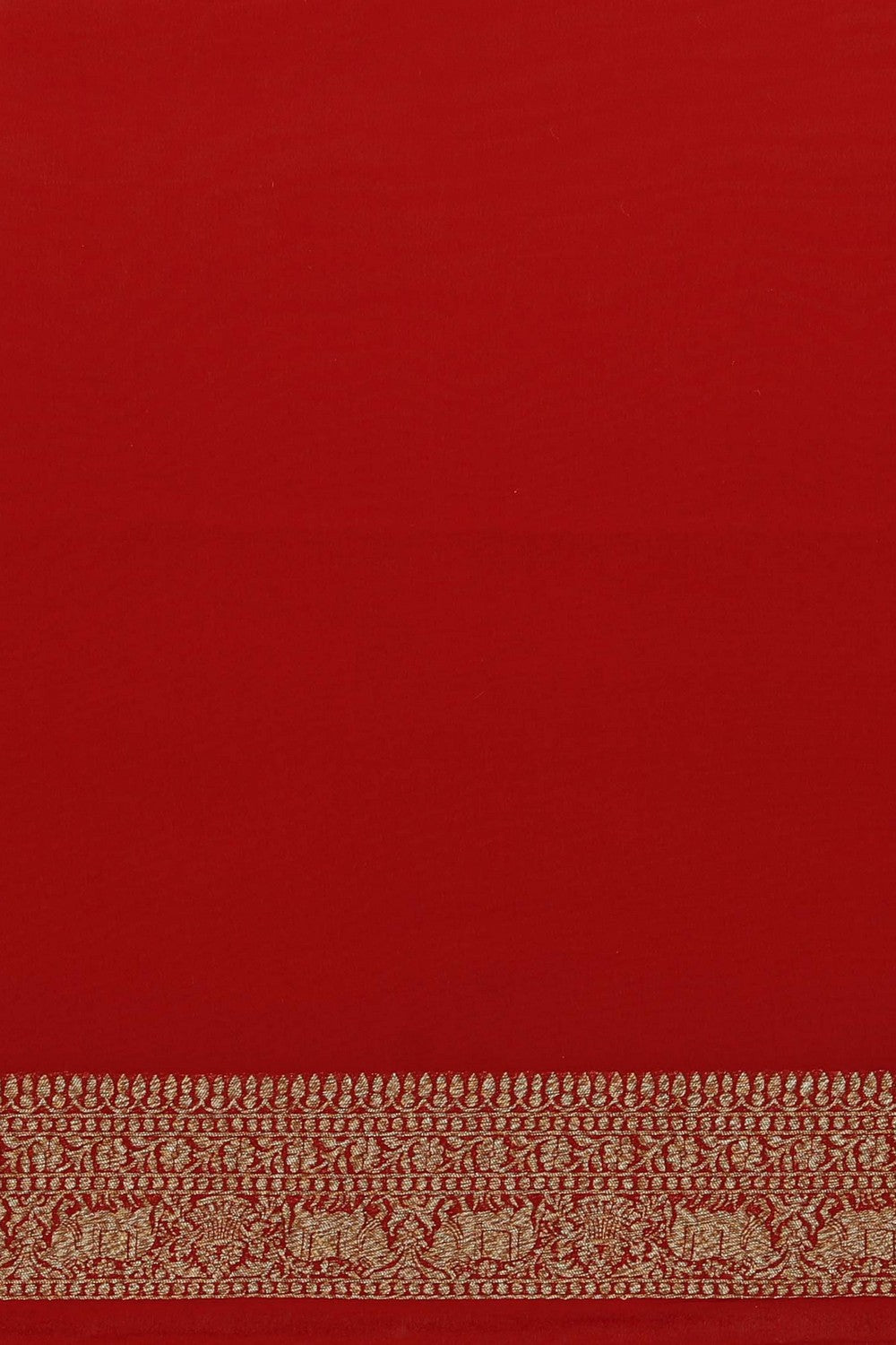 Image of Banarasi Georgette Mustard Saree