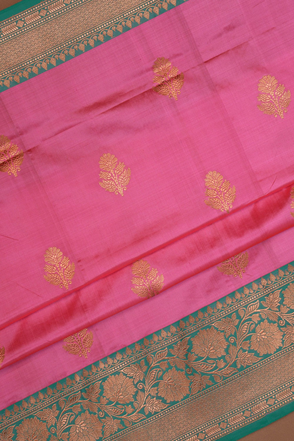 Banarasi Katan Silk Lotus Pink Saree